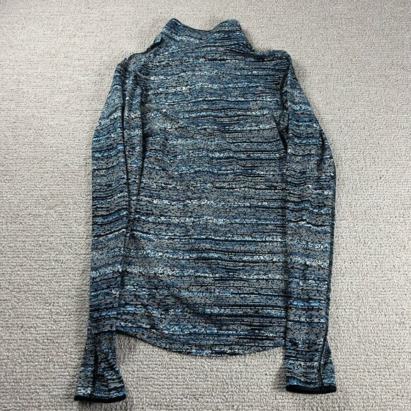 Nike Pro Dri-Fit 1/4 Zip Shirt Blue Black Women’s Size Small - Picture 8 of 9